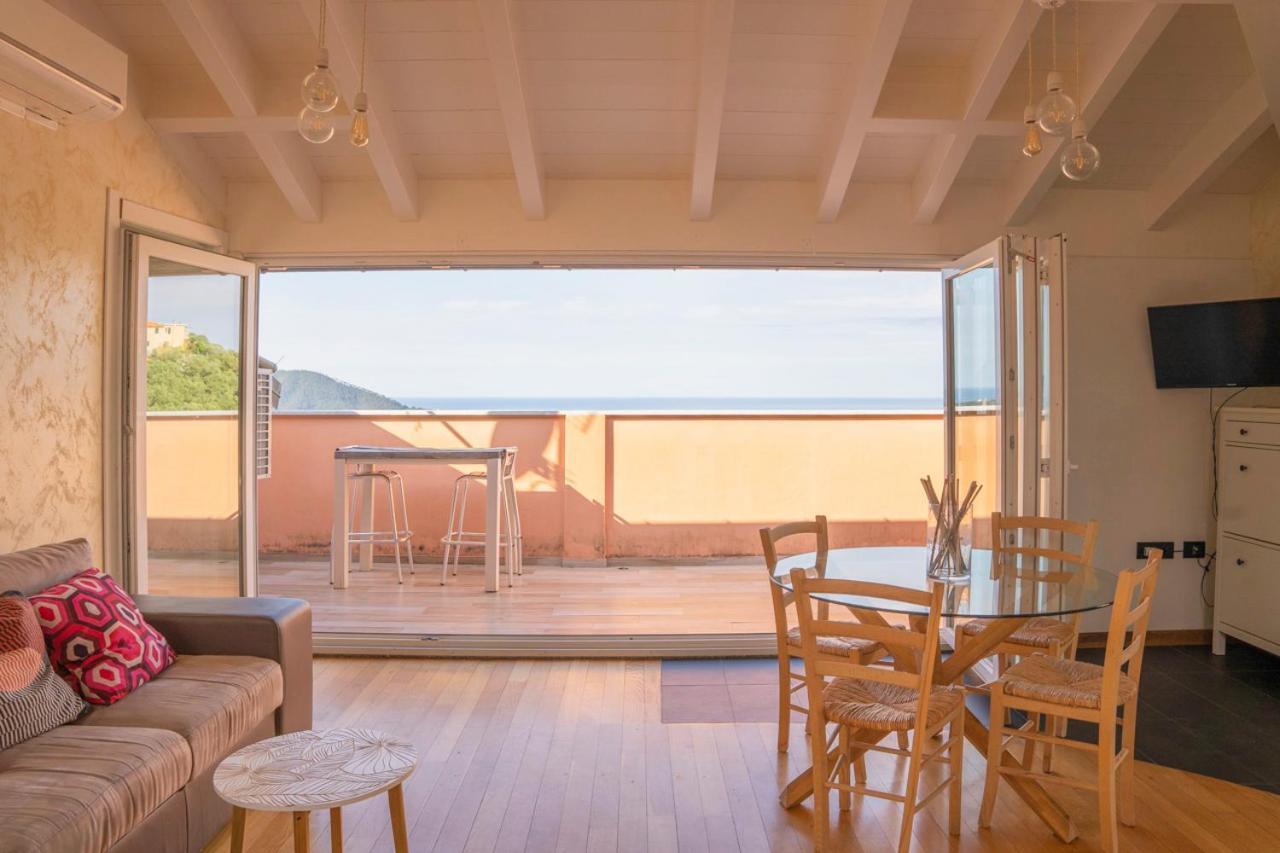 Apartamento 016 - Casa Tranquilla Vista Mare, Pace E Natura - 10 Minuti Dalla Spiaggia Sestri Levante Exterior foto